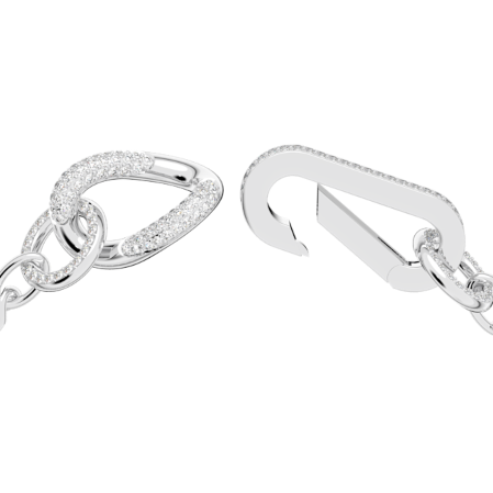 Resim Dextera Bileklik, Pavé, Karışık bağlantılar, Beyaz, Rodyum kaplama