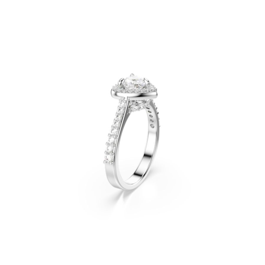 Resim Una Angelic Motif Yüzük, Karışık kesimler, Kalp, Beyaz, Rodyum kaplama