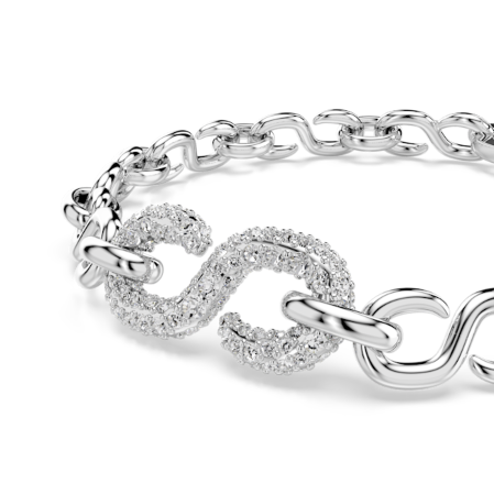 Resim Dextera Bileklik, Yuvarlak kesim, Beyaz, Rodyum kaplama