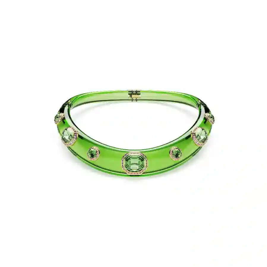 Resim Gerdanlık, Karışık kesimler, Yeşil, Altın rengi kaplama