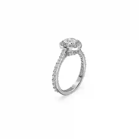 Resim Constella Kokteyl Yüzüğü, Yuvarlak kesim, Pavé, Beyaz, Rodyum kaplama