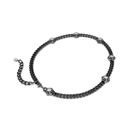 Resim Numina Kolye, Yuvarlak kesim, Beyaz, Rutenyum kaplama