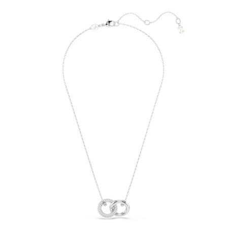 Resim Dextera Kolye, Kilitlenmiş döngü, Beyaz, Rodyum kaplama