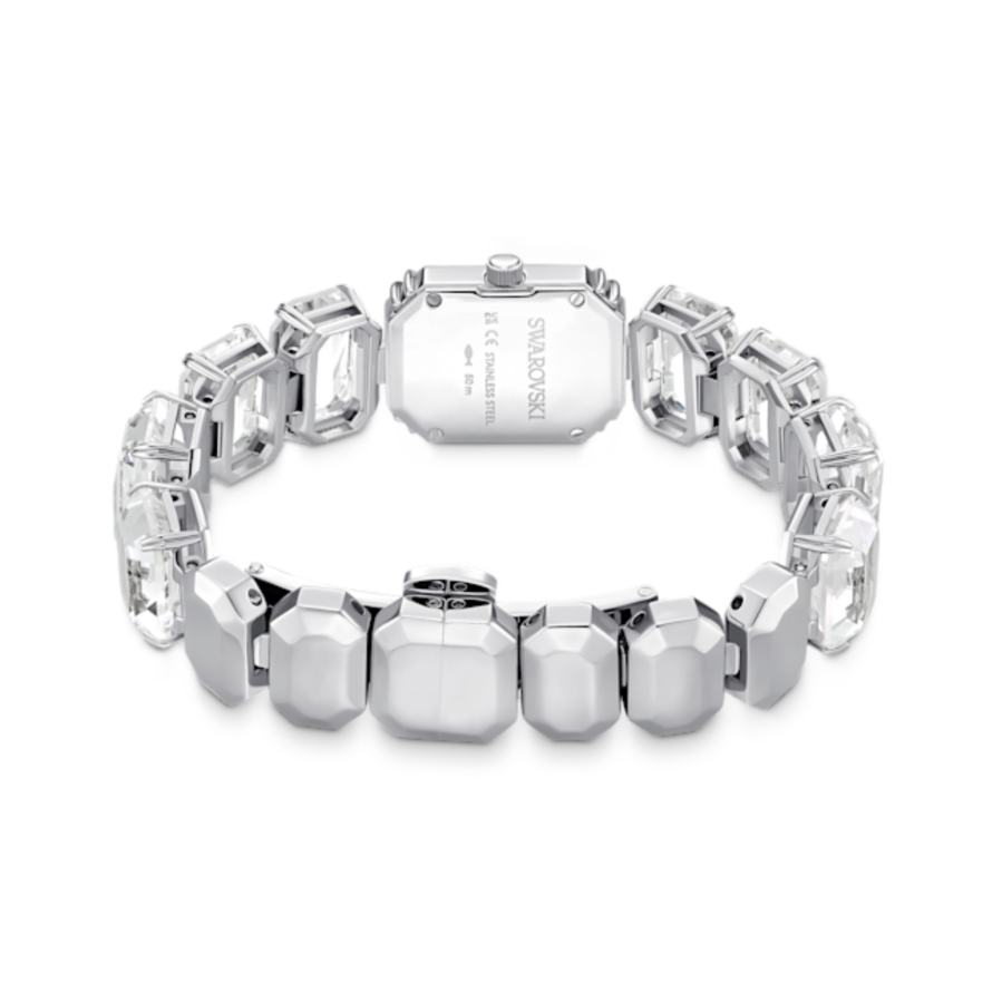 Resim Saat, Sekizgen kesim bileklik, Beyaz, Paslanmaz çelik