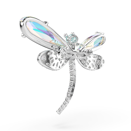 Resim Ariana Grande x Swarovski Broş ve saç aksesuarı, Karışık kesimler, Yusufçuk, Yeşil, Rodyum kaplama