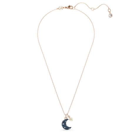 Resim Luna Kolye, Kristal inci, Ay, Çok renkli, Pembe altın rengi kaplama