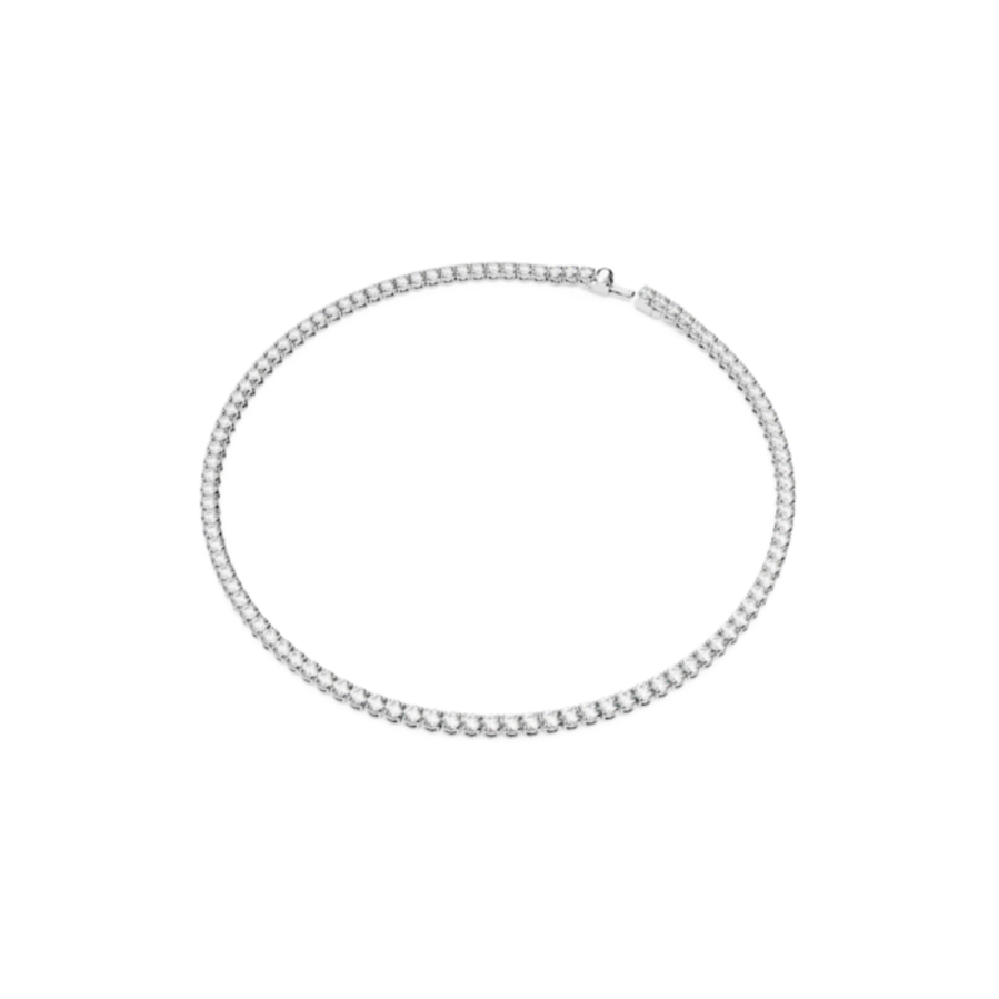 Resim Matrix Tennis Kolye, Yuvarlak kesim, Beyaz, Rodyum kaplama