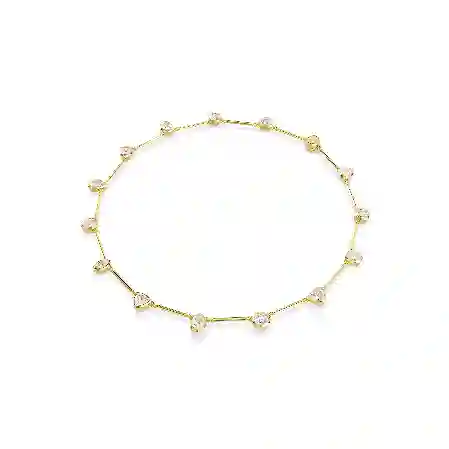 Resim Imber Tennis kolye, Mıknatıslı kapama mekanizması, Karışık kesimler, Beyaz, Altın rengi kaplama