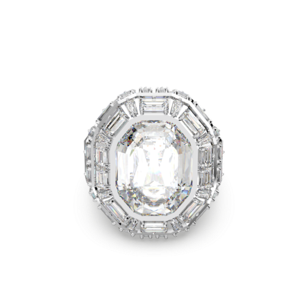 Resim Mesmera Kokteyl Yüzüğü, Sekizgen kesim, Beyaz, Rodyum kaplama