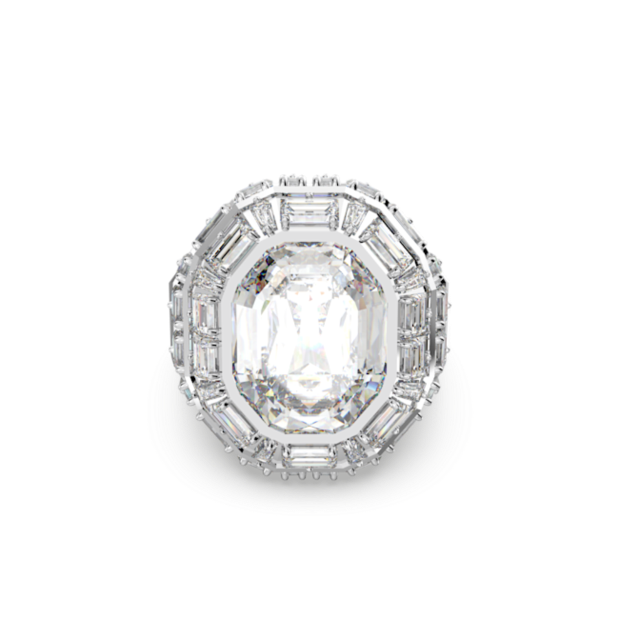 Resim Mesmera Kokteyl Yüzüğü, Sekizgen kesim, Beyaz, Rodyum kaplama