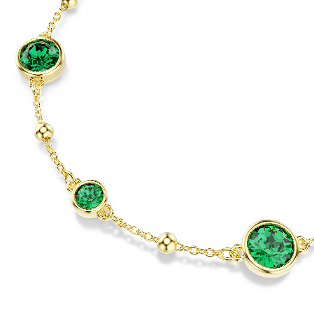 Resim Imber Bileklik, Yuvarlak kesim, Yeşil, Altın rengi kaplama