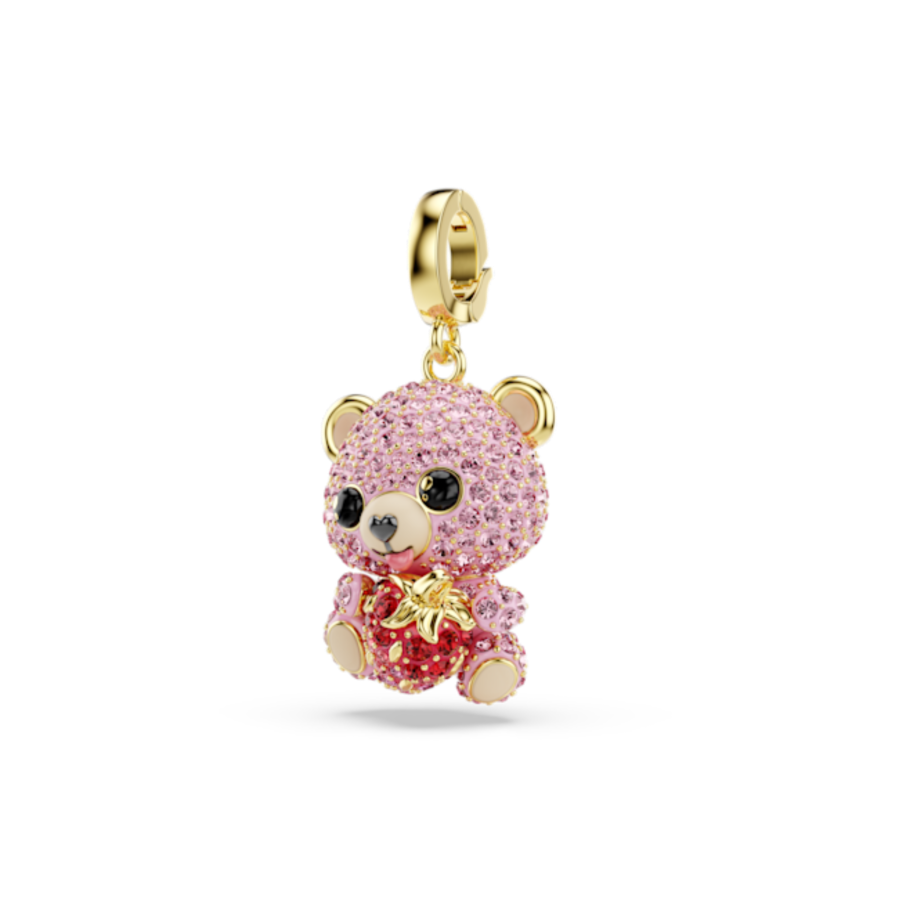 Resim Idyllia Charm, Karışık kesimler, Ayıcık, Pembe, Altın rengi kaplama