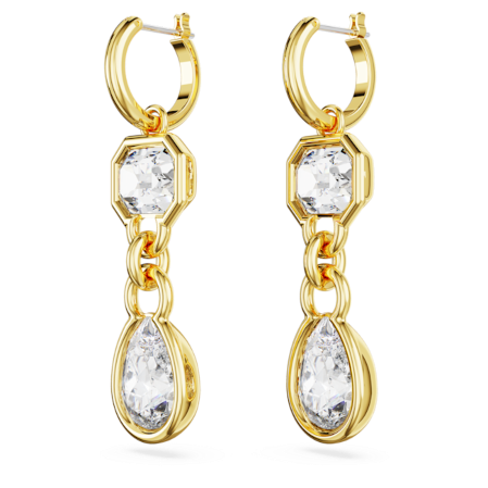 Resim Imber damla küpeler, Karışık kesimler, Beyaz, Altın rengi kaplama