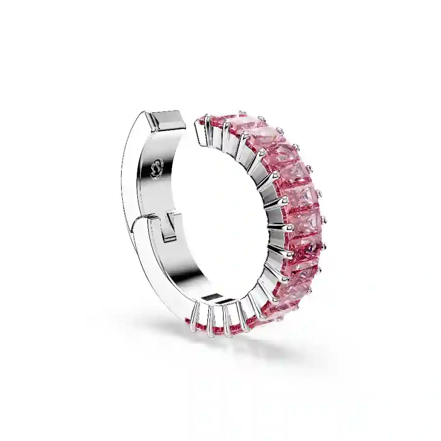 Resim Matrix kelepçe küpe, Baget kesim, Rodyum kaplama