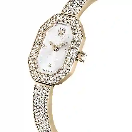 Resim Dextera Bangle Saat, İsviçre Üretimi, Metal bileklik, Altın Rengi, Şampanya altın rengi yüzey