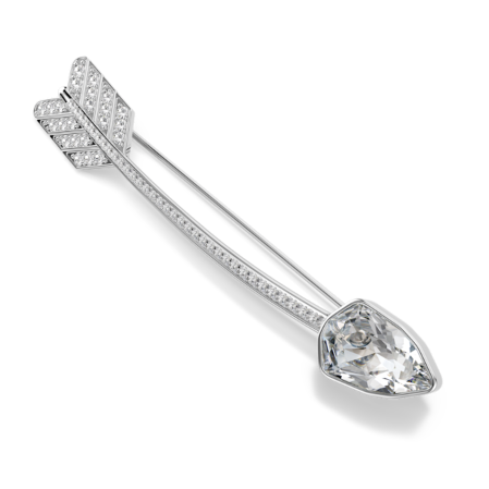 Resim Idyllia Broş, Karışık kesimler, Ok, Beyaz, Rodyum kaplama