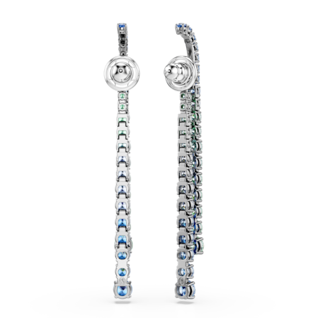 Resim Matrix damla küpeler, Yuvarlak kesimlerin renk geçişleri, Çok renkli, Rutenyum kaplama