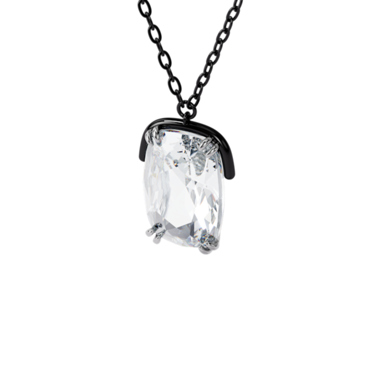 Resim Harmonia Kolye, İri kristal, Beyaz, Karışık metal yüzey