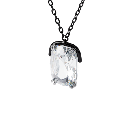 Resim Harmonia Kolye, İri kristal, Beyaz, Karışık metal yüzey