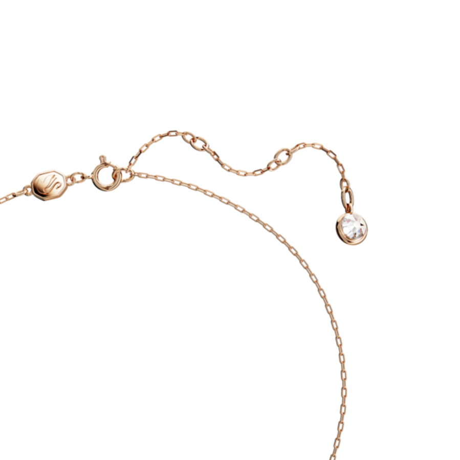 Resim Swarovski Iconic Swan Kolye, Kuğu, Küçük, Beyaz, Pembe altın rengi kaplama