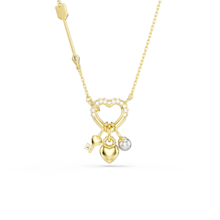 Resim Idyllia Kolye, Karışık kesimler, Kalp, anahtar, Pembe, Altın rengi kaplama