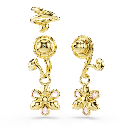 Resim Idyllia Küpeler, Set (3), Karışık kesimler, Çiçek, Çok renkli, Altın rengi kaplama