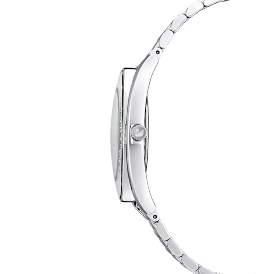 Resim Crystalline Aura Saat, İsviçre Üretimi, Metal bileklik, Gümüş Rengi, Paslanmaz çelik