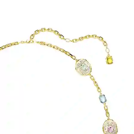 Resim Chroma Dizi Kolye, Sekizgen kesim, Çok renkli, Altın rengi kaplama