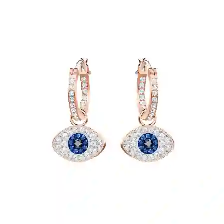 Resim Symbolica halka küpeler, Nazarlık, Mavi, Pembe altın rengi kaplama