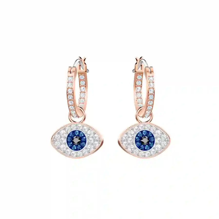 Resim Symbolica halka küpeler, Nazarlık, Mavi, Pembe altın rengi kaplama