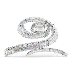 Resim Ariana Grande x Swarovski Saç Tokası, Kristal inci, Baget kesim, Beyaz, Rodyum kaplama