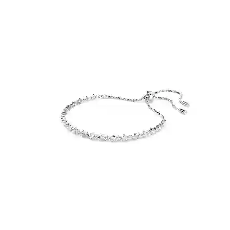 Resim Matrix Tennis bileklik, Karışık yuvarlak kesimler, Beyaz, Rodyum kaplama