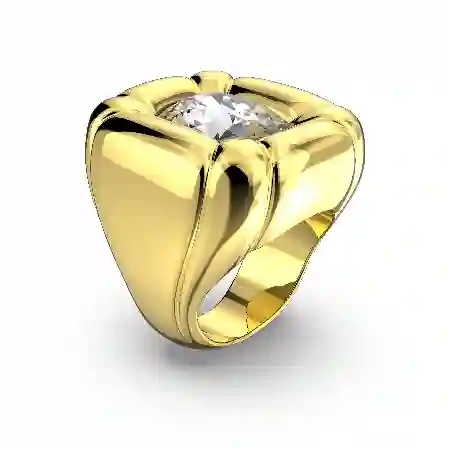 Resim Dulcis Kokteyl Yüzüğü, Yastık kesim, Altın Rengi, Altın rengi kaplama