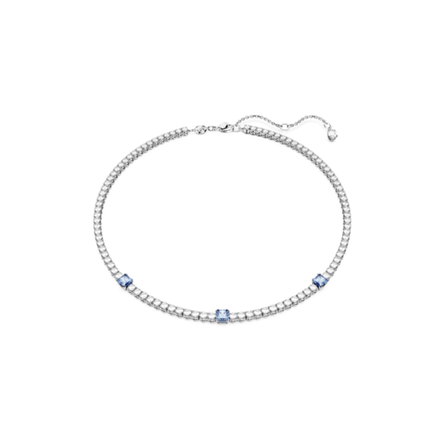 Resim Matrix Tennis Kolye, Karışık kesimler, Mavi, Rodyum kaplama