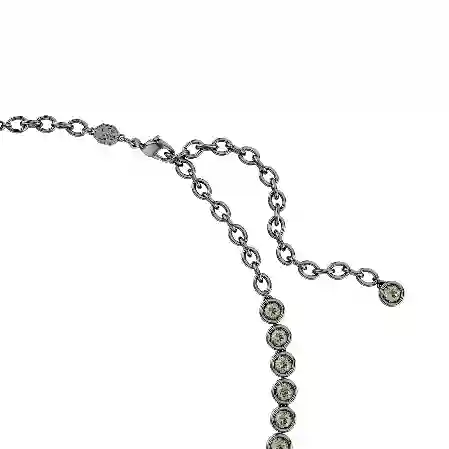 Resim Imber Tennis Kolye, Yuvarlak kesim, Gri, Rutenyum kaplama