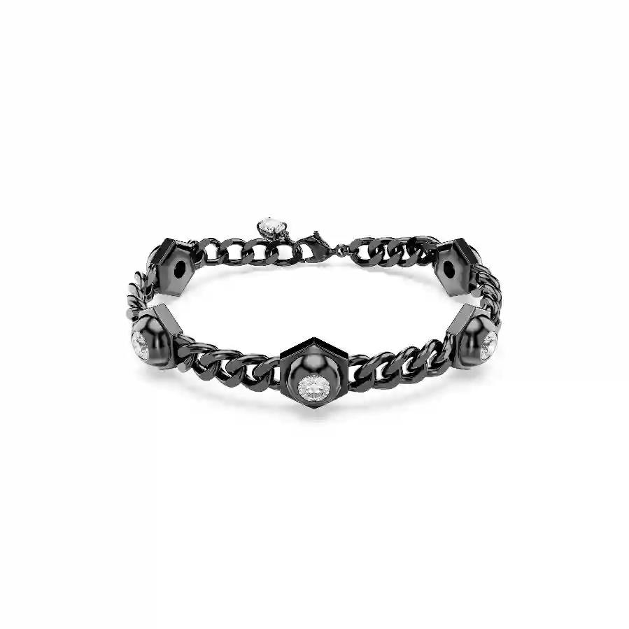 Resim Numina Bileklik, Yuvarlak kesim, Siyah, Rutenyum kaplama