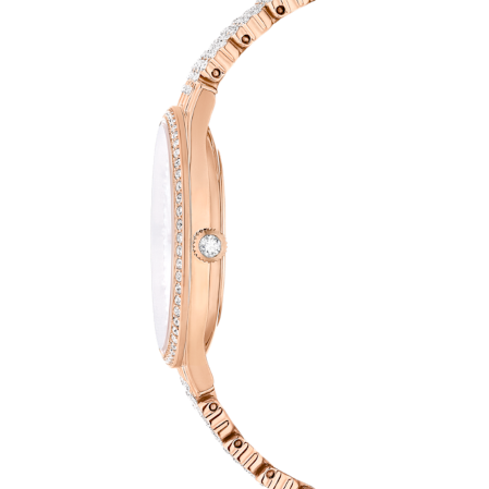 Resim Attract Saat, İsviçre Üretimi, Tam pavé, Kristal bileklik, Rose Altın tonu, Pembe altın rengi yüzey