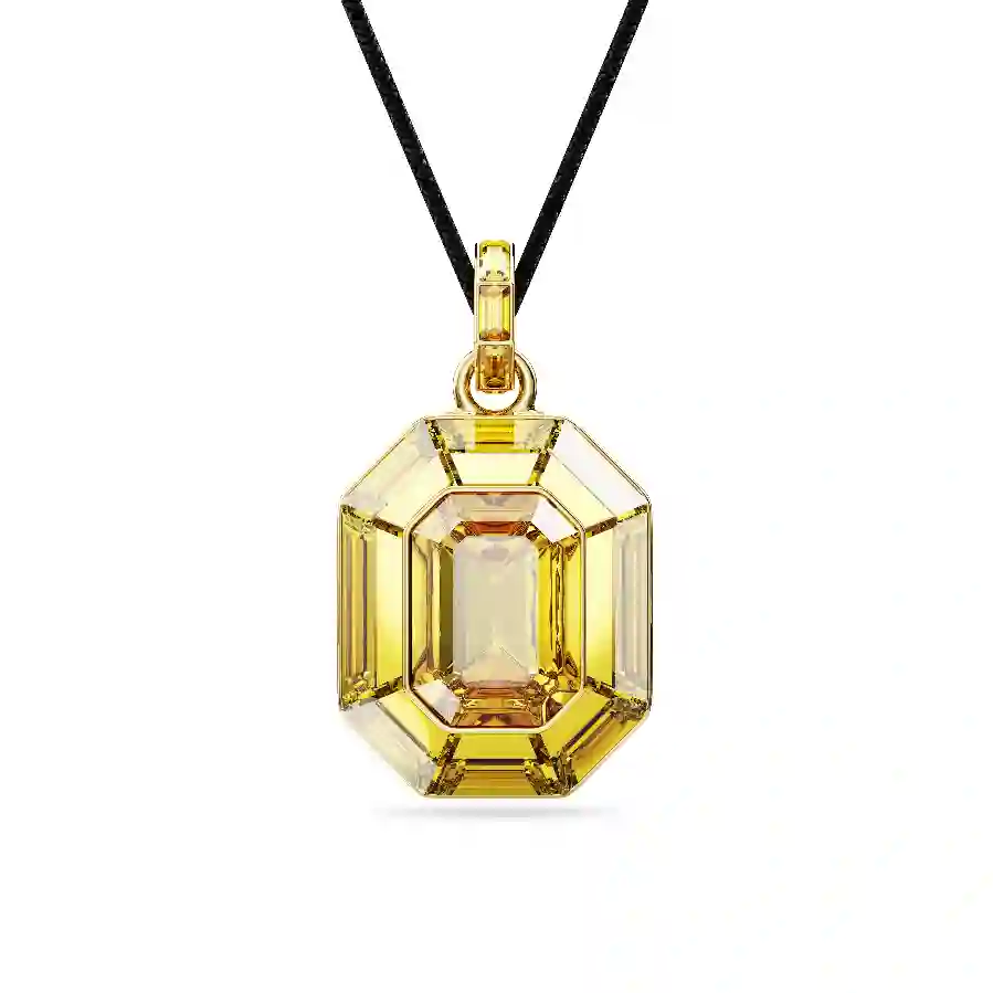 Resim Lucent Kolye, Sekizgen şekil, Sarı, Altın rengi kaplama