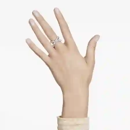 Resim Hyperbola Yüzük, Infinity, Beyaz, Gümüş renkli yüzey