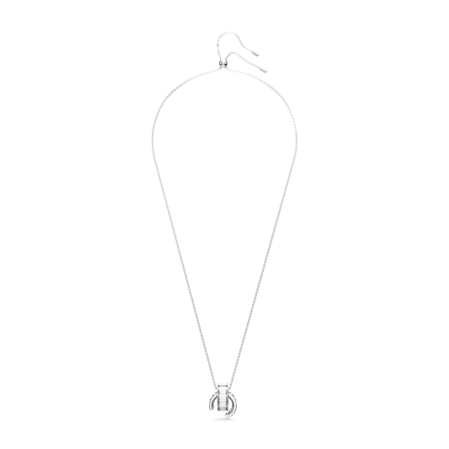 Resim Matrix Kolye, Baget kesim, Beyaz, Rodyum kaplama