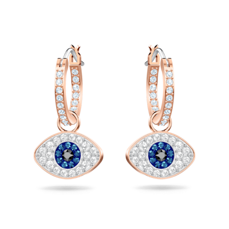 Resim Symbolica halka küpeler, Nazarlık, Mavi, Pembe altın rengi kaplama