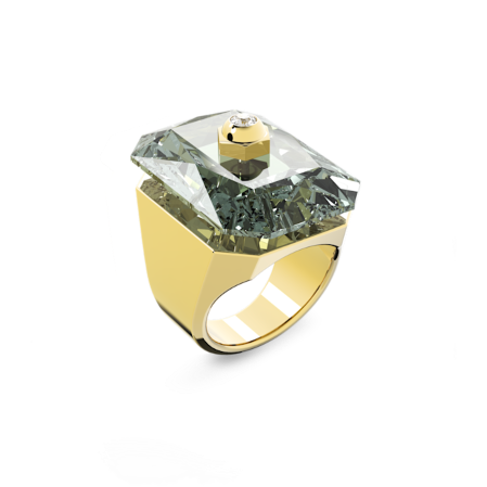 Resim Numina Kokteyl Yüzüğü, Sekizgen kesim, Gri, Altın rengi kaplama