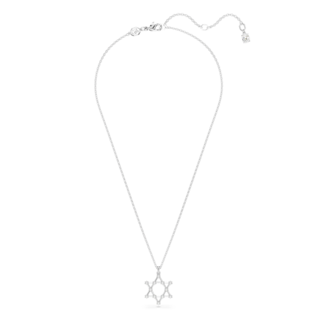 Resim Insigne Kolye, Yuvarlak kesim, Yıldız, Beyaz, Rodyum kaplama