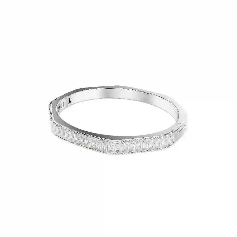 Resim Matrix Bileklik, Baget kesim, Sekizgen şekil, Beyaz, Rodyum kaplama