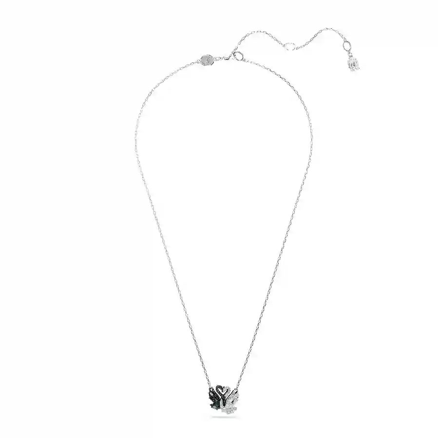 Resim Swan Kolye, Kuğu, Siyah, Karışık metal yüzey