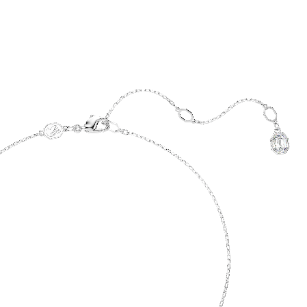 Resim Una Angelic Y Kolye, Yuvarlak kesim, Beyaz, Rodyum kaplama