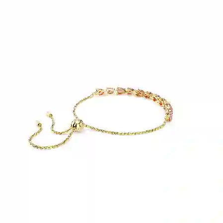 Resim Matrix Bileklik, Armut kesim, Pembe, Altın rengi kaplama