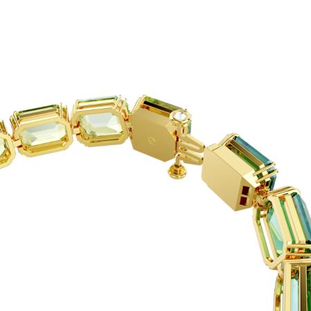 Resim Millenia Tennis bileklik, Sekizgen kesim, Renk geçişli, Yeşil, Altın rengi kaplama