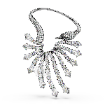 Resim The Vienna Collection Kelepçe Küpe, Kuğu, Beyaz, Rutenyum kaplama