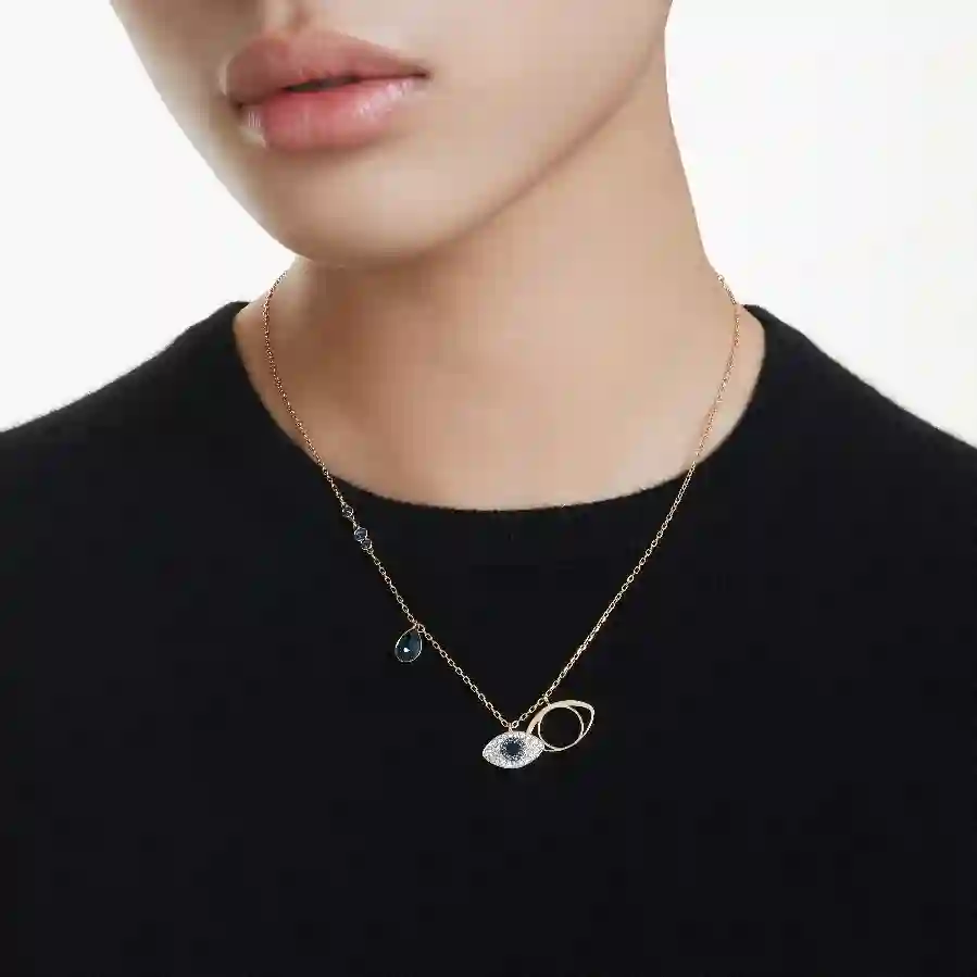 Resim Symbolica Kolye, Nazarlık, Mavi, Altın rengi kaplama